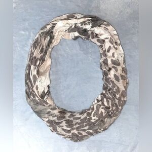 Express Gray and White Infinity Scarf
